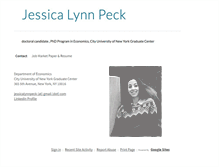 Tablet Screenshot of jessicalynnpeck.com